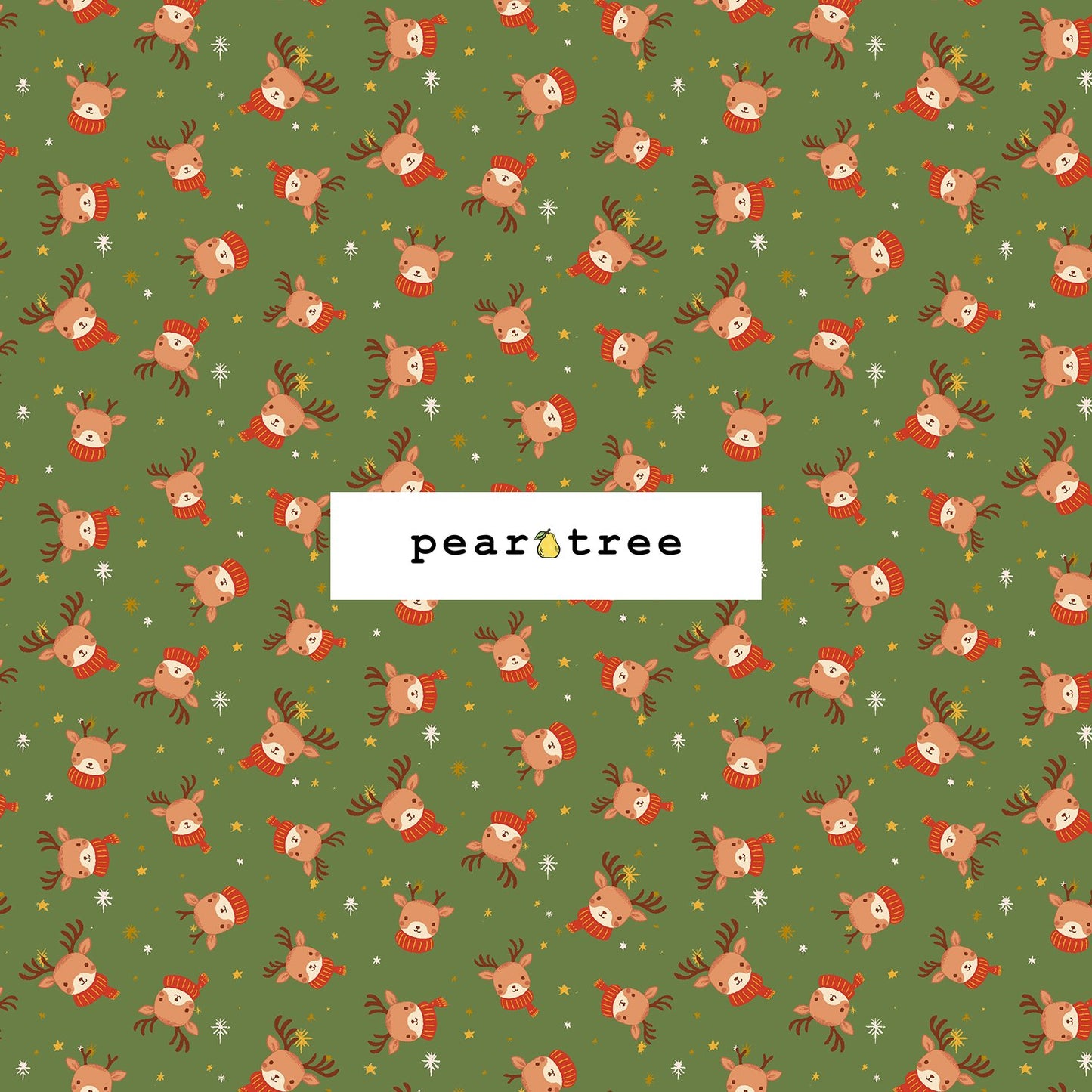 RJR Fabrics Ditzy Reindeer - Forest Fabric