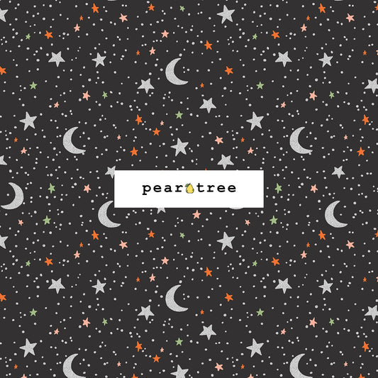 Rifle Paper Co October Night - Black Metallic Fabric
