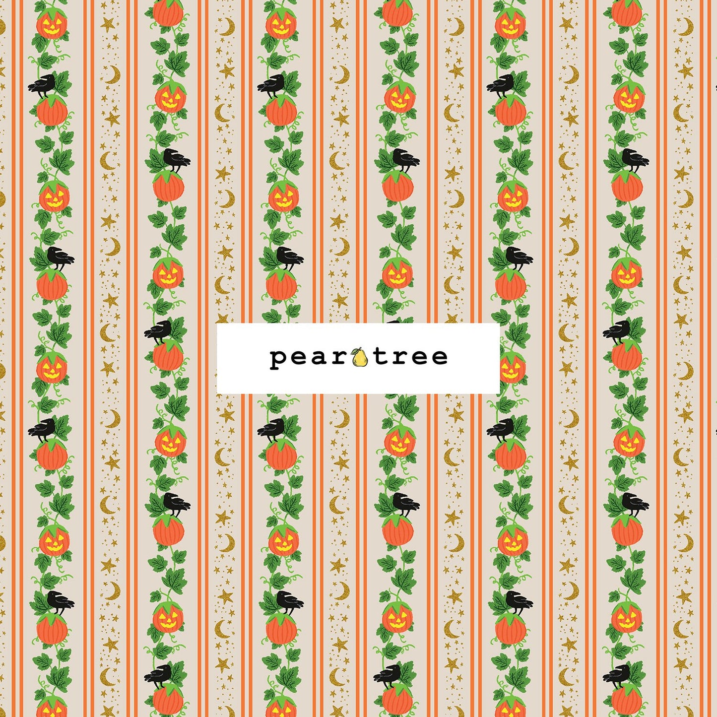 Rifle Paper Co Pumpkin Patch - Linen Metallic Fabric