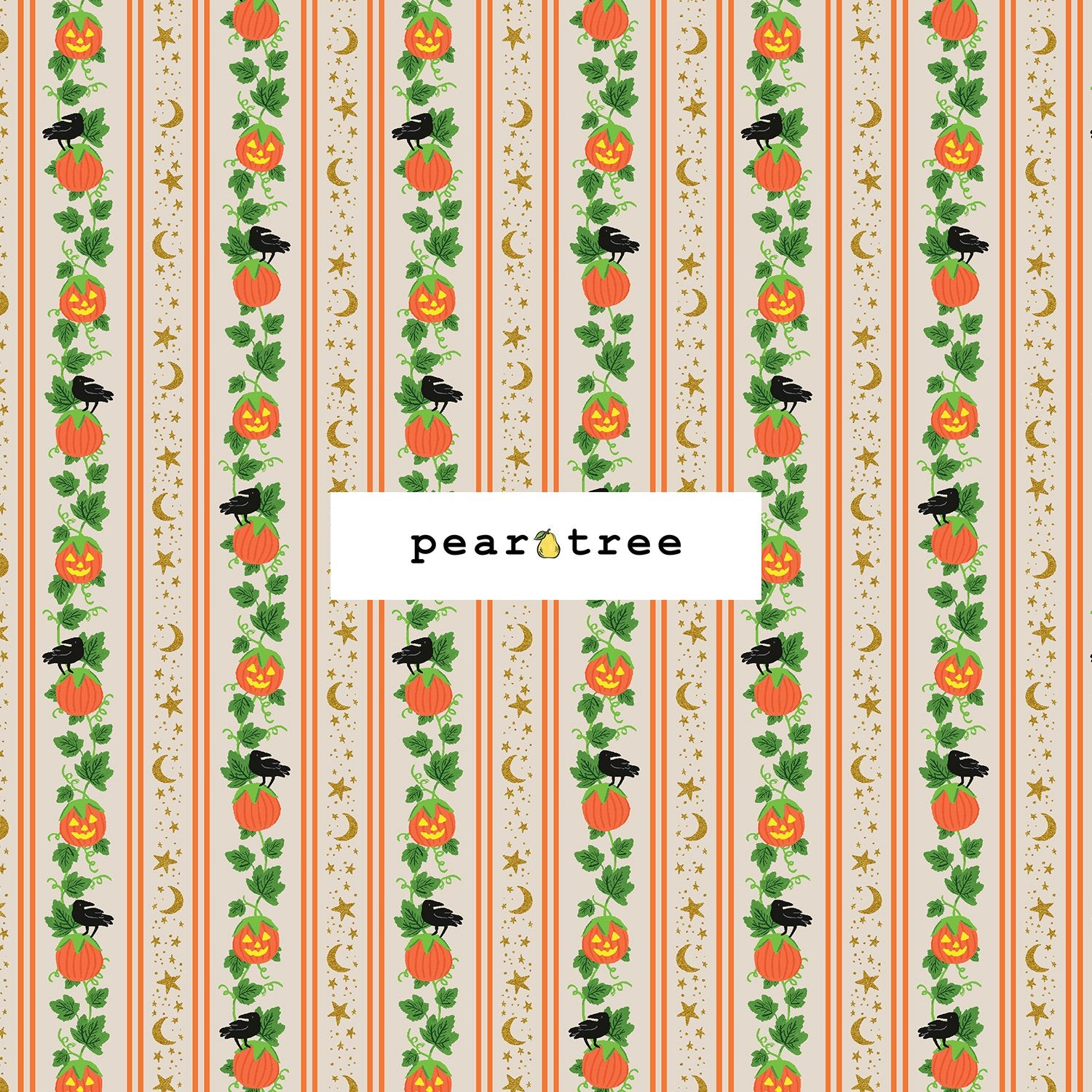 Rifle Paper Co Pumpkin Patch - Linen Metallic Fabric