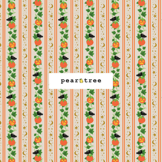 Rifle Paper Co Pumpkin Patch - Linen Metallic Fabric