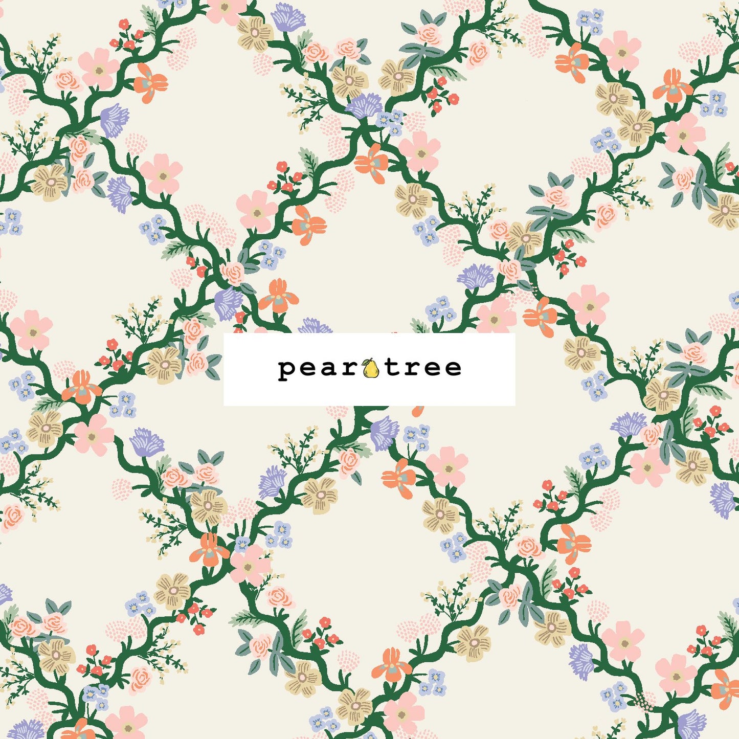 Rifle Paper Co Floral Trellis - Cream Fabric