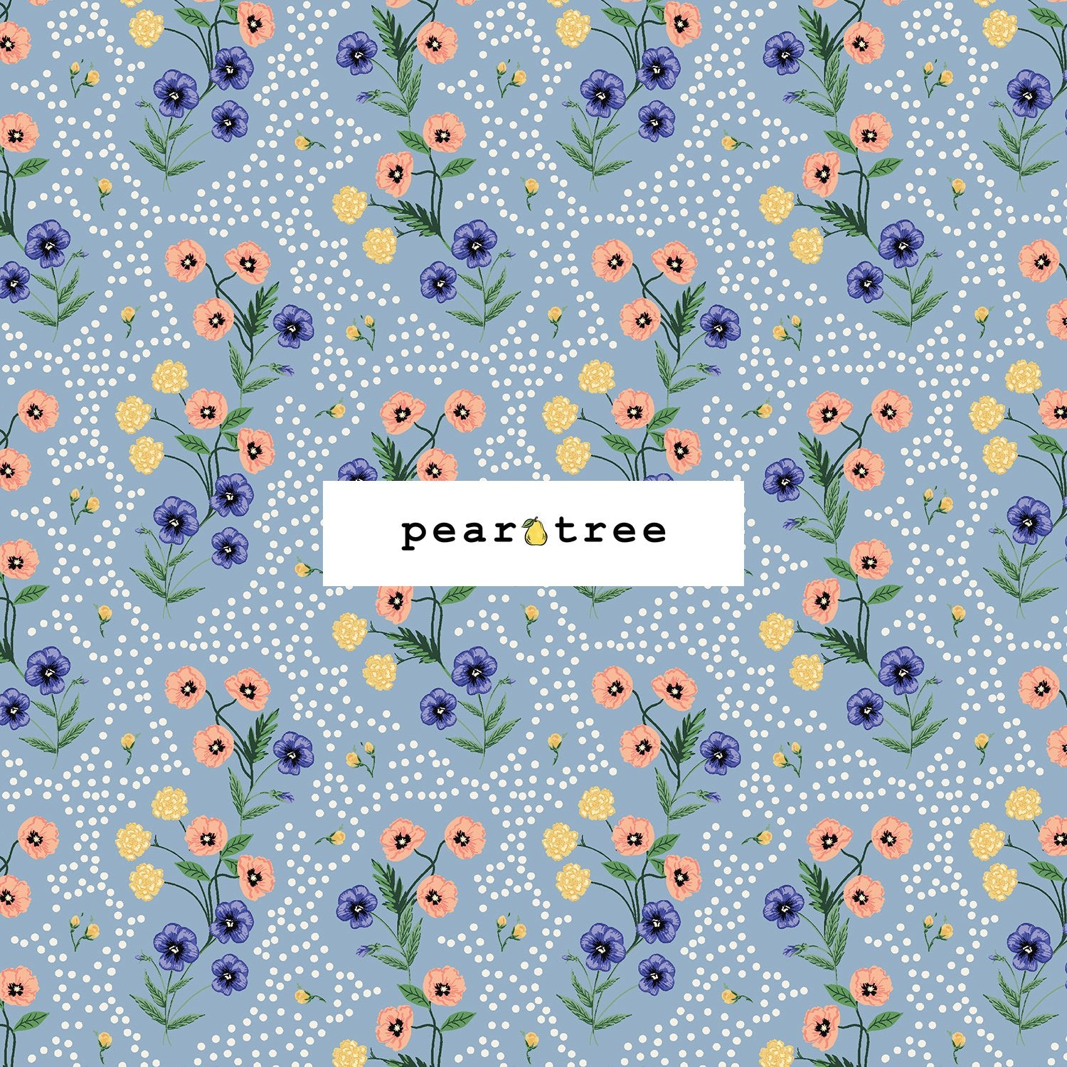Rifle Paper Co Poppy - Slate Fabric