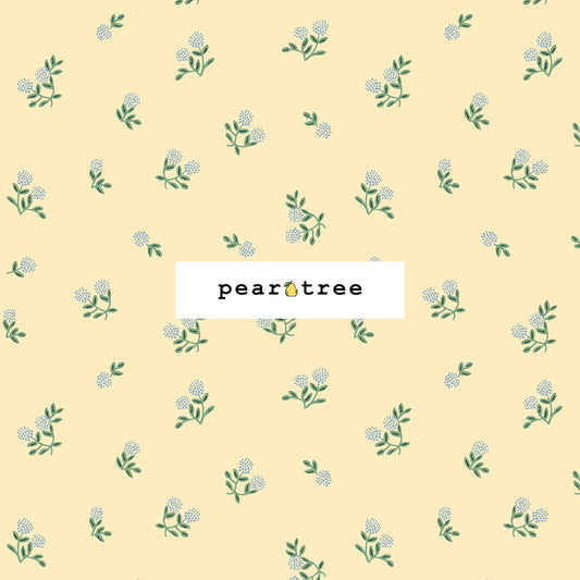 Rifle Paper Co Ditsy Hydrangea - Butter Fabric