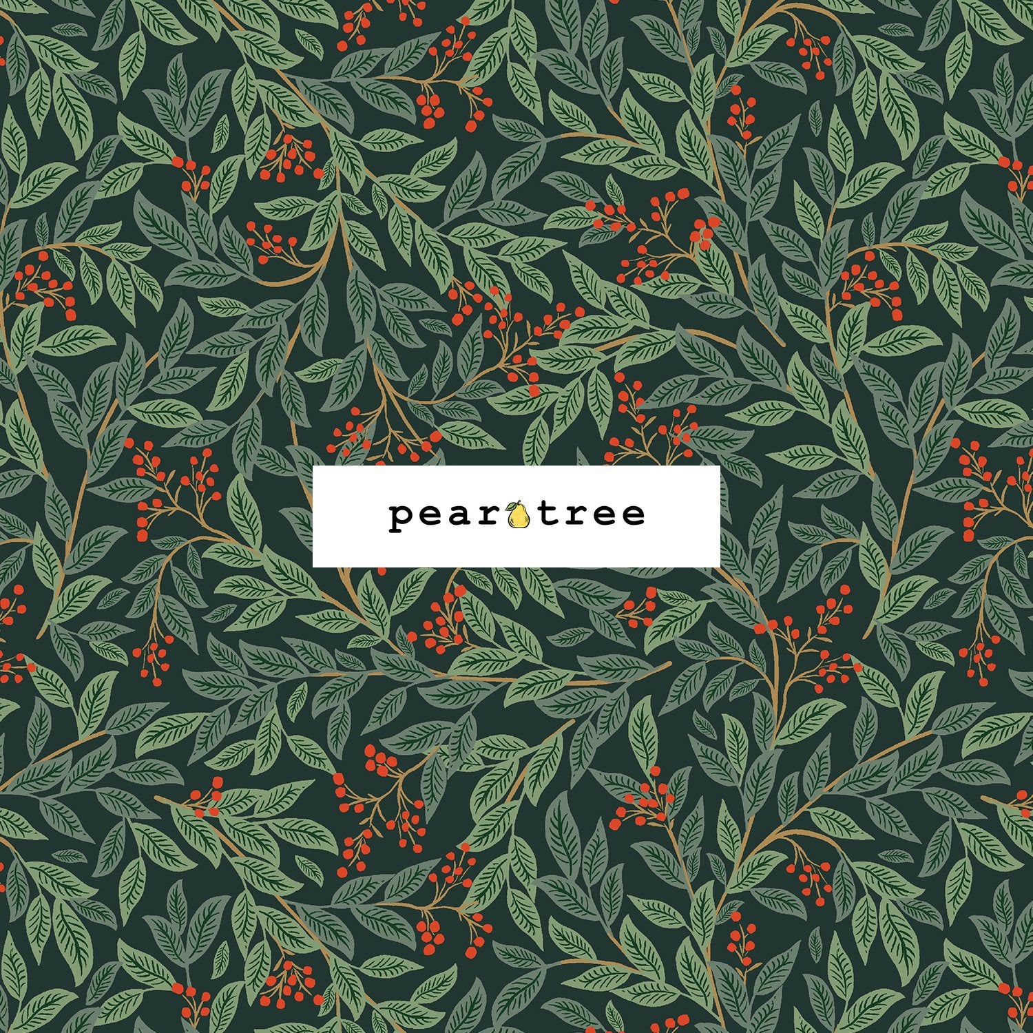 Rifle Paper Co Willowberry - Evergreen Fabric