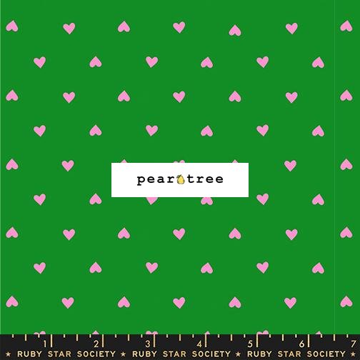 Ruby Star Society Deep Verdant Neon - Hearts Basics