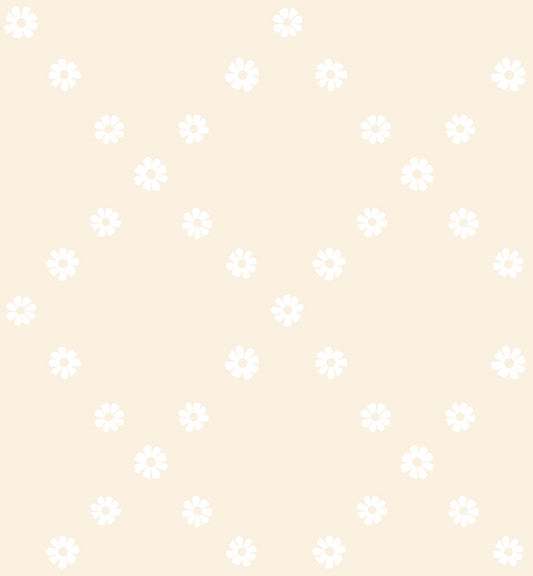 Ruby Star Society White On Natural  Flowers