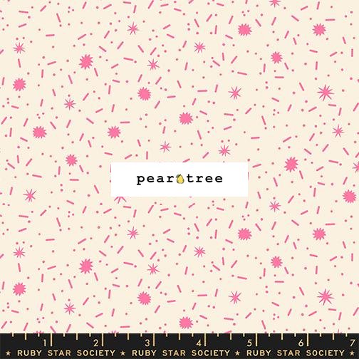 Ruby Star Society Neon Pink - Sprinkles Ditsy