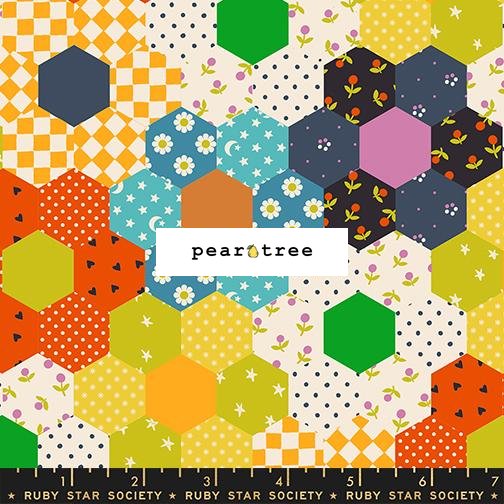 Ruby Star Society Warm Red - Vintage Hexie