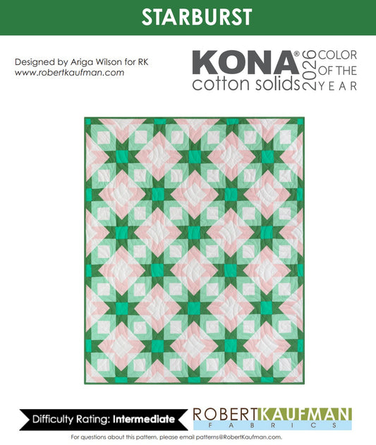 Starburst by Robert Kaufman Fabrics - Free Quilting Pattern PDF Download