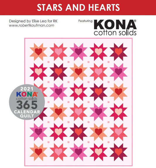 Stars and Hearts by Robert Kaufman - Free Quilting Pattern PDF Download