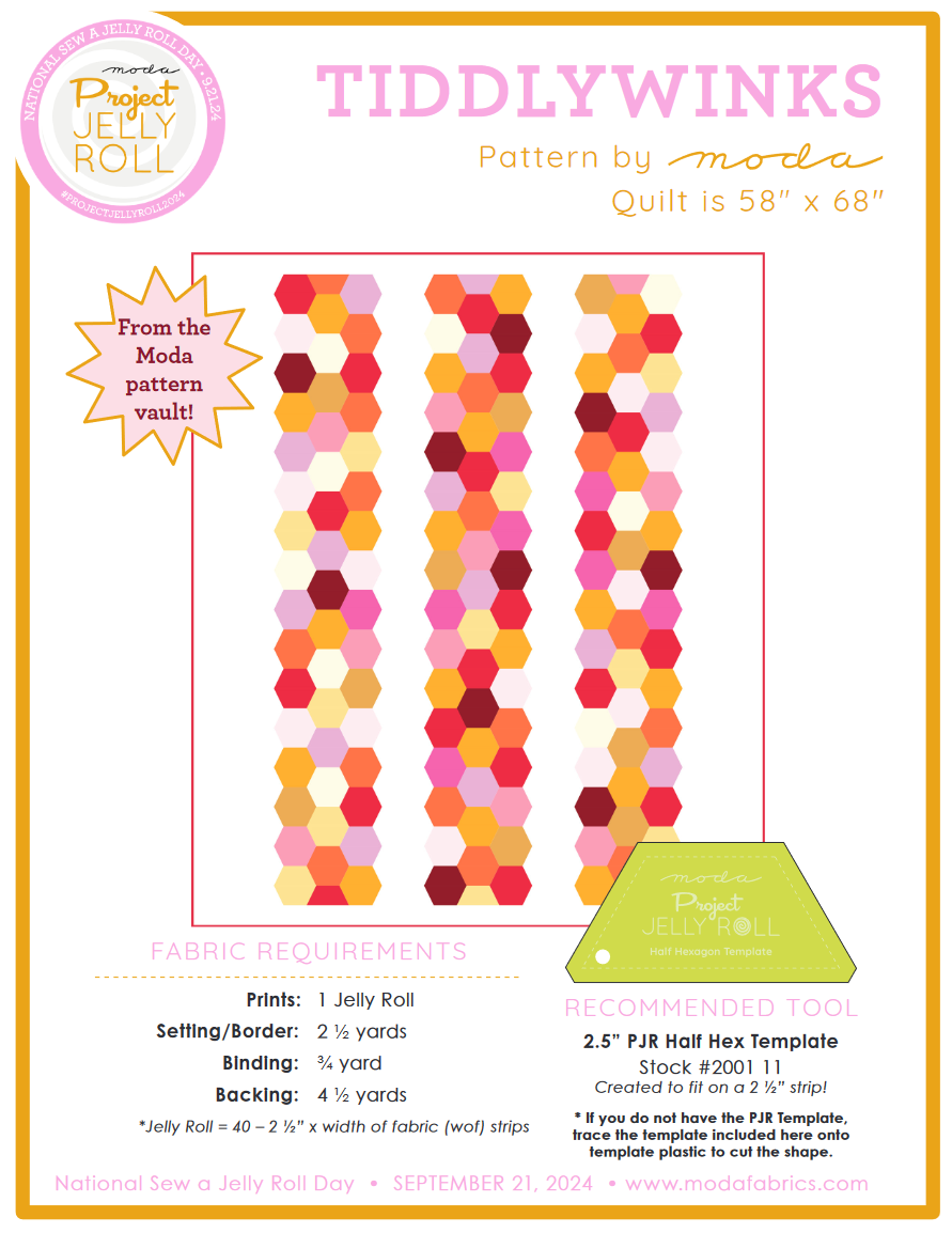 Moda Project Jelly Roll Patterns - Free Quilting Pattern PDF 4-Pack