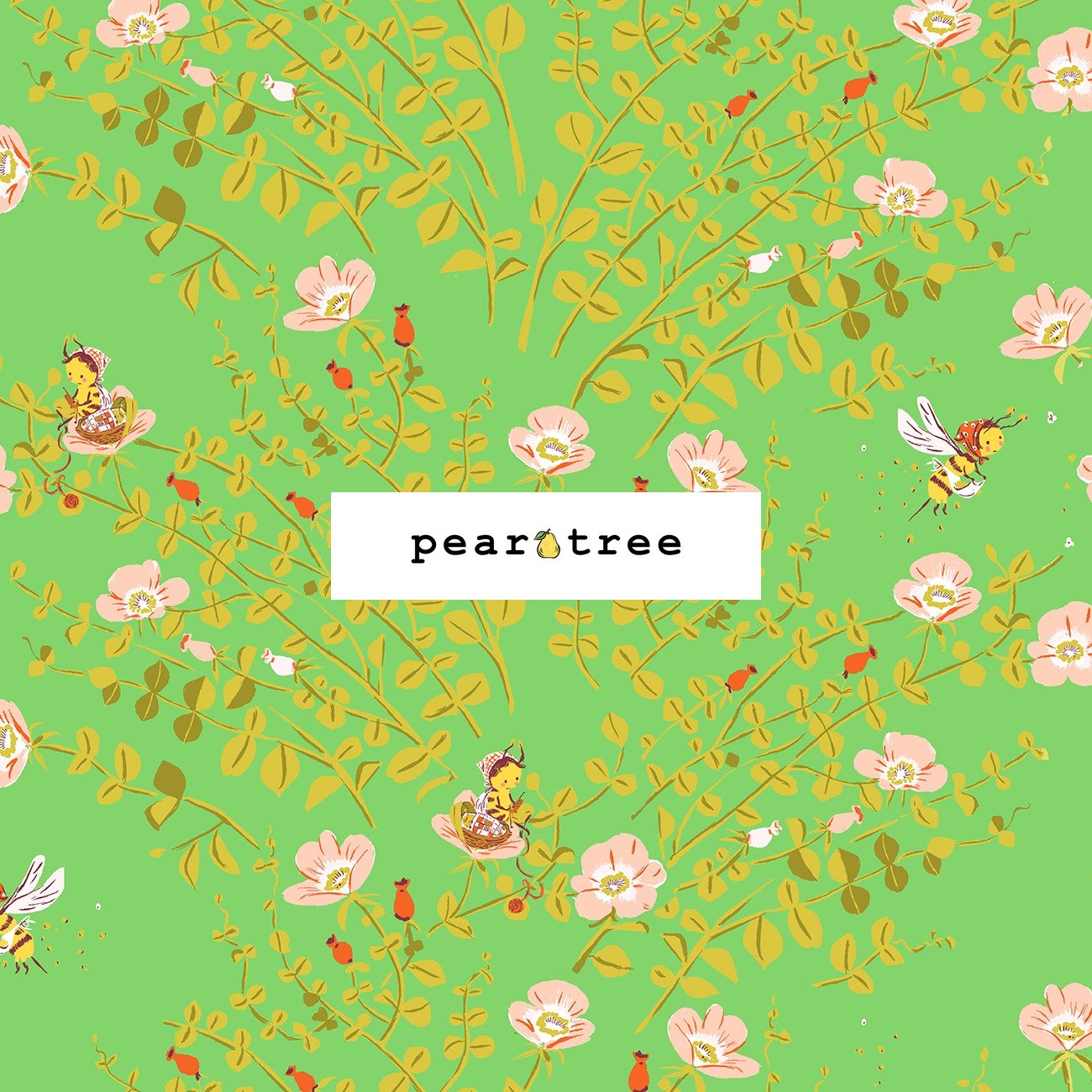 Windham Fabrics Green Nanny Bee