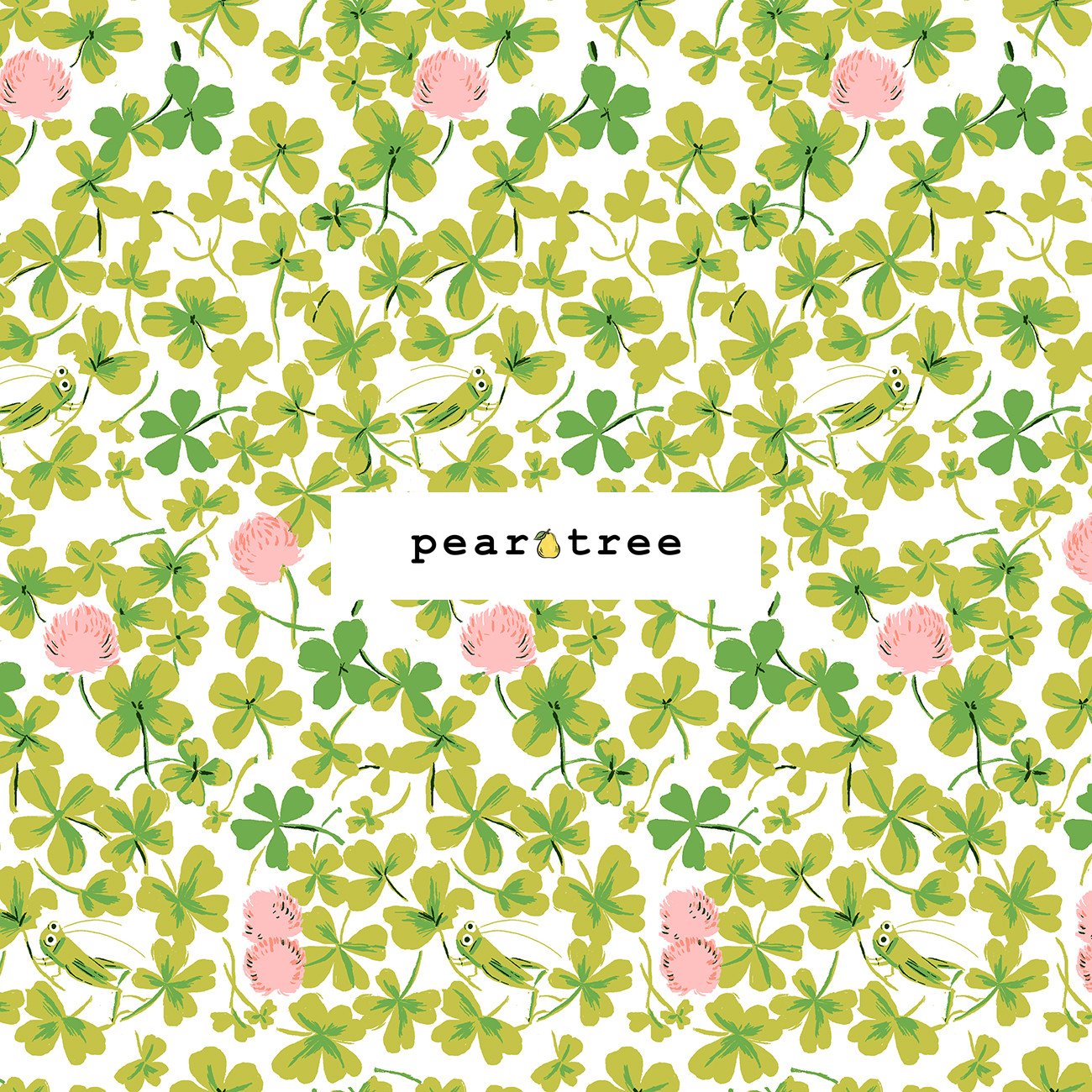 Windham Fabrics Pink Cricket Clover