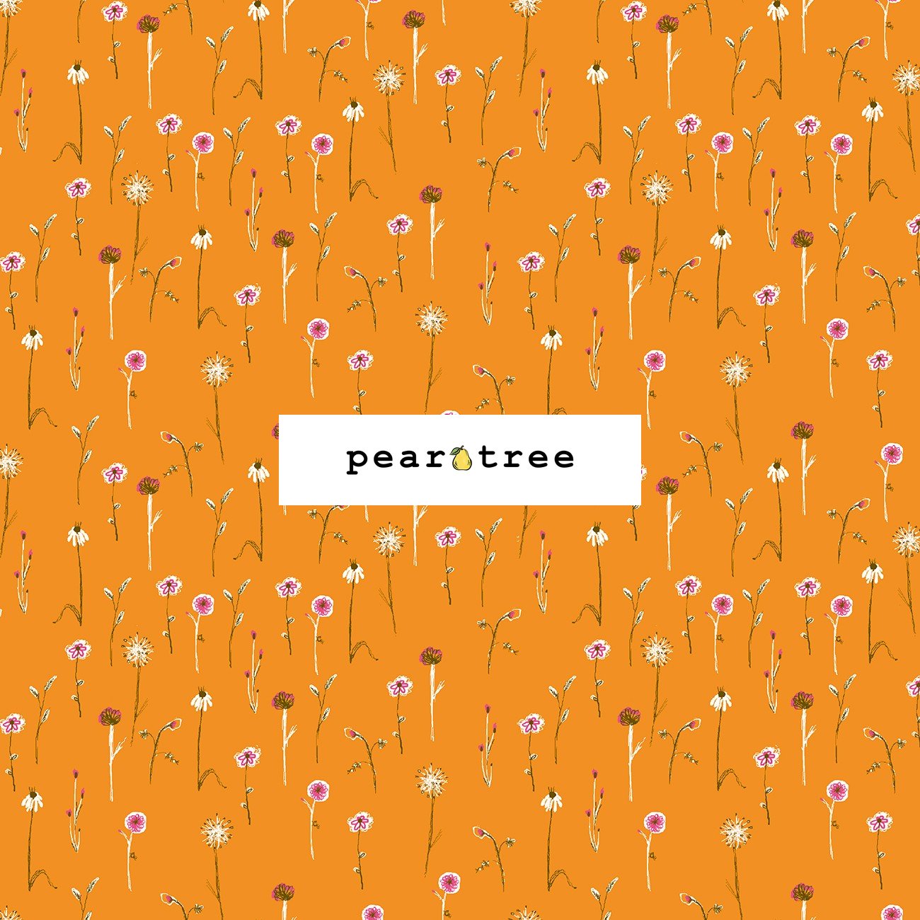Windham Fabrics Orange Wildflowers