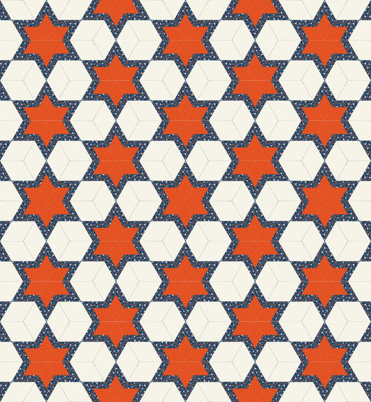 Galactic Star Pattern (Block Only) - Quilting Block PDF Download