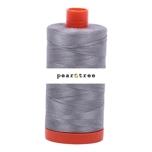 Checker Aurifil Mako Cotton Thread Solid - Grey - 50wt 1422yds