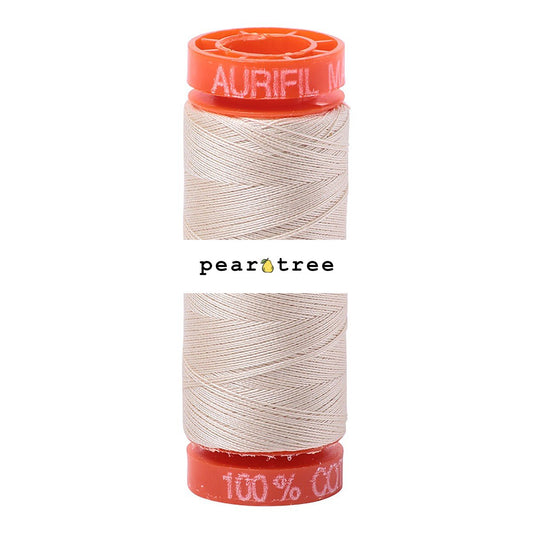 Checker Aurifil Mako Cotton Thread Solid - Light Beige - 50wt 220yds