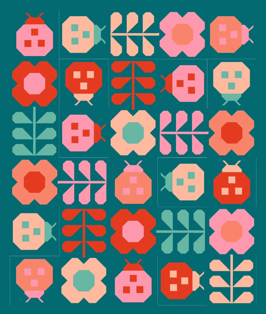 Pear Tree Market Pen + Paper Patterns Hello Spring - Flourish Quilt Kit Bundle - Pattern Not Included