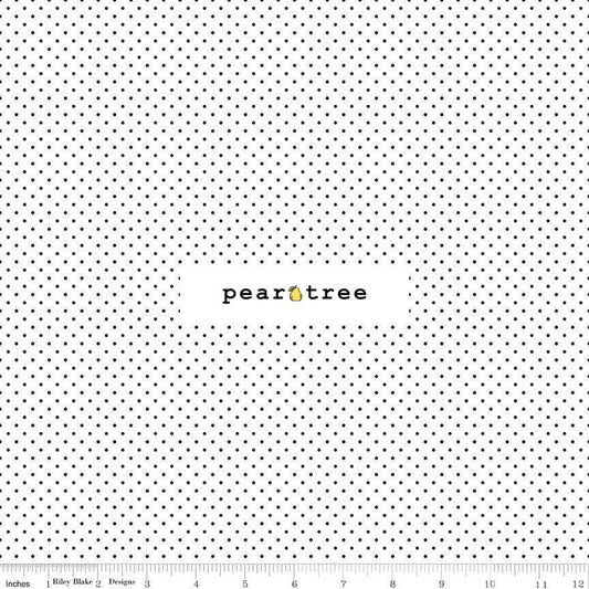 Riley Blake Designs Swiss Dot On White Black