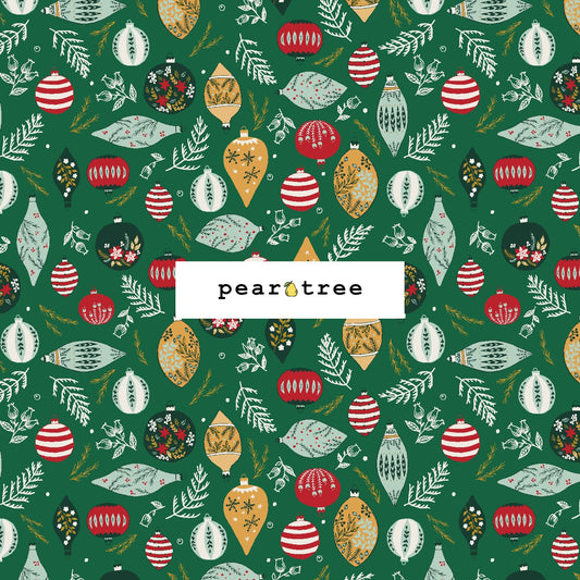 Deck The Trees - Mistletoe Metallic Fabric | Merry Memories | YX103-MI1M